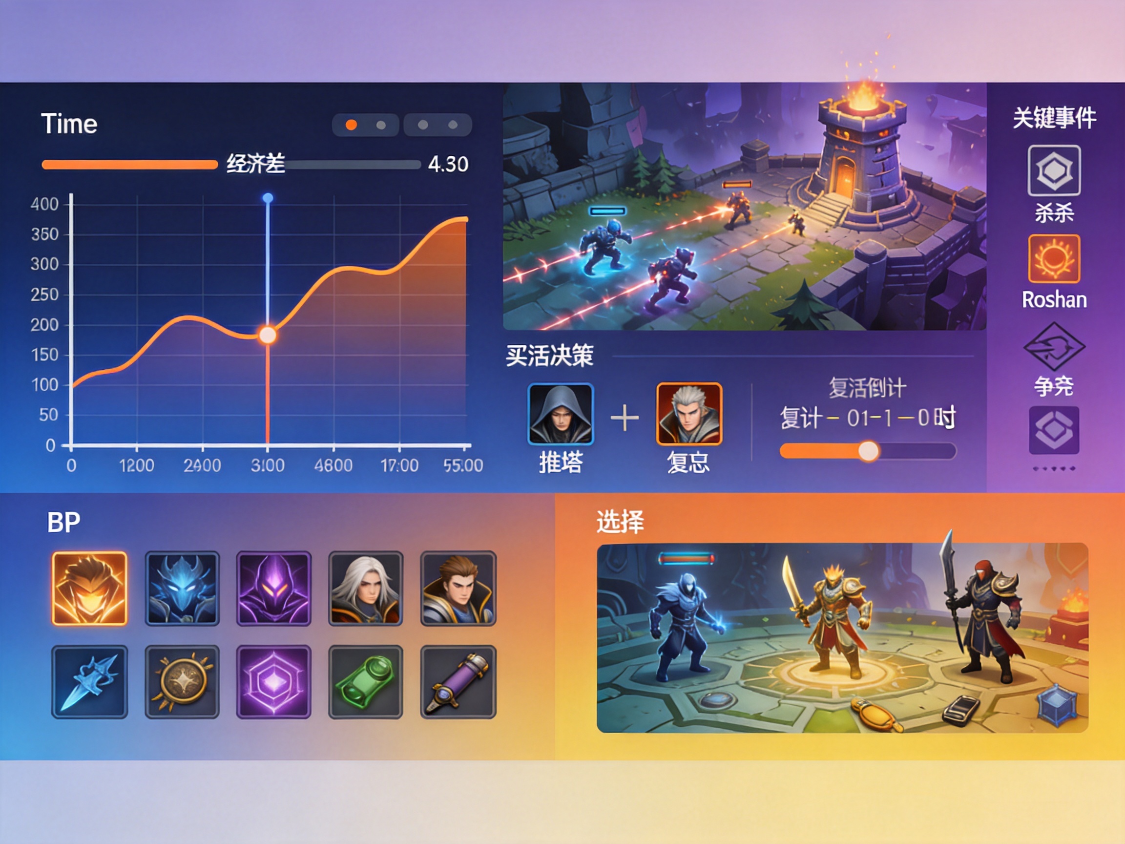 DOTA2对局数据复盘与战术分析演示